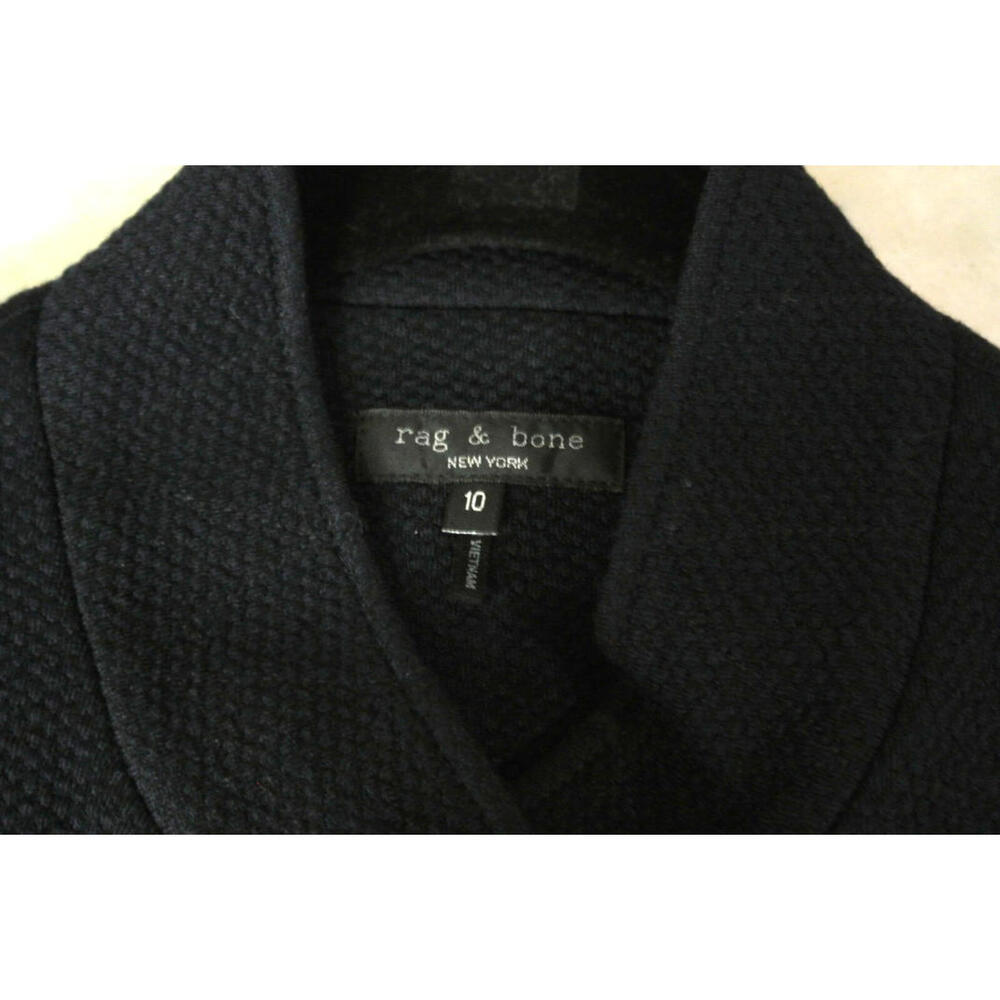 New rag & bone navy slade textured blazer - Picture 9 of 11
